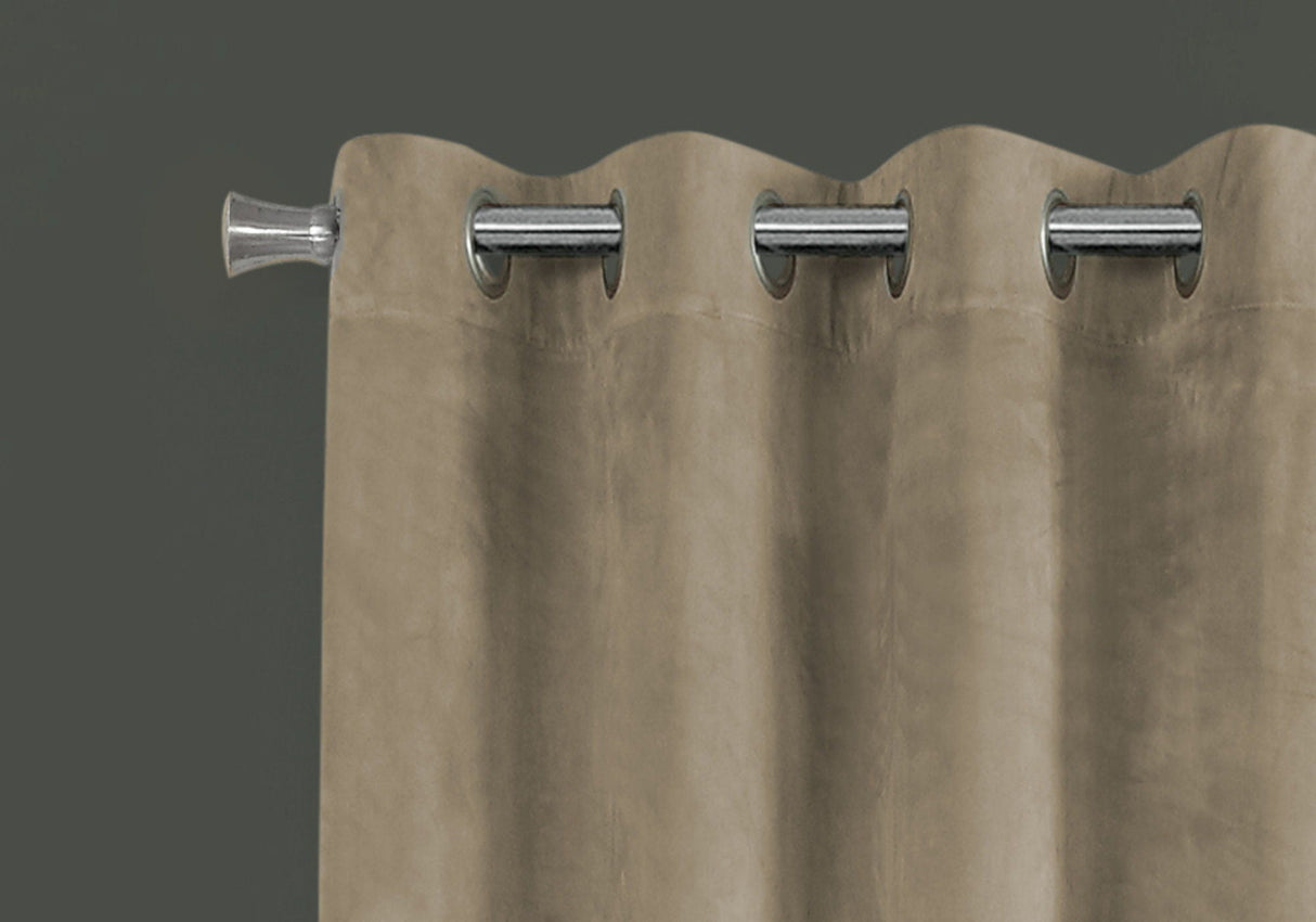 2 Pieces Set Room Darkening Curtain Panels with Grommet