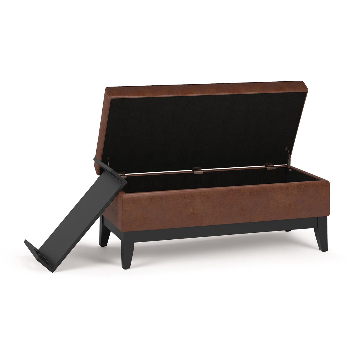 Oregon - Contemporary Storage Ottoman Bench With Tray by Couch.com