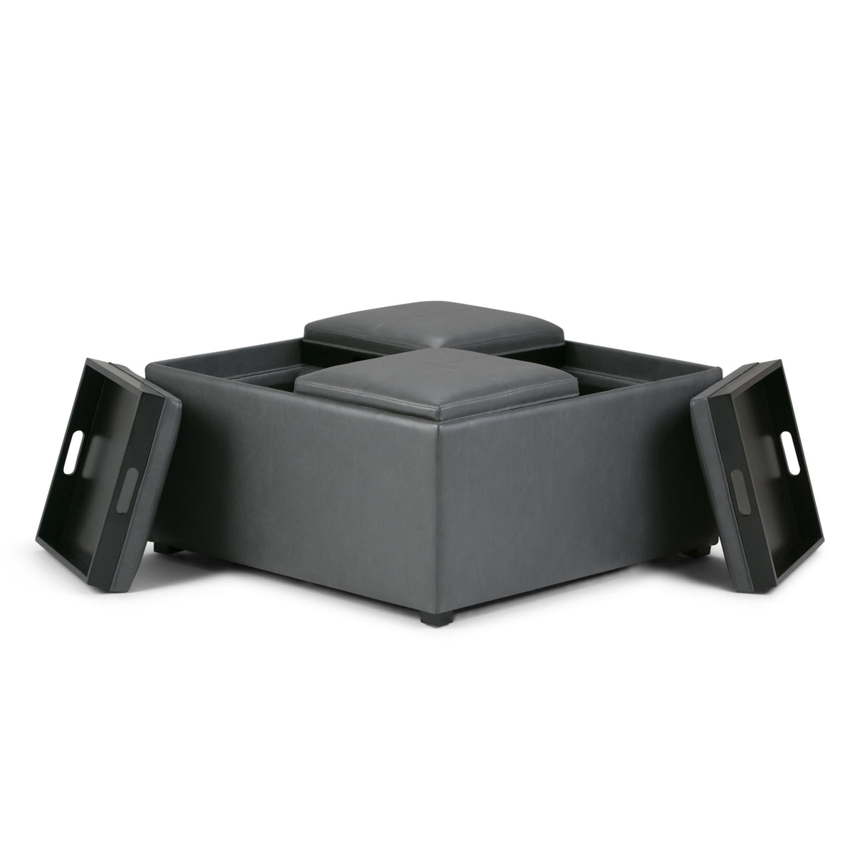 Avalon - Square Coffee Table, Storage Ottoman by Couch.com