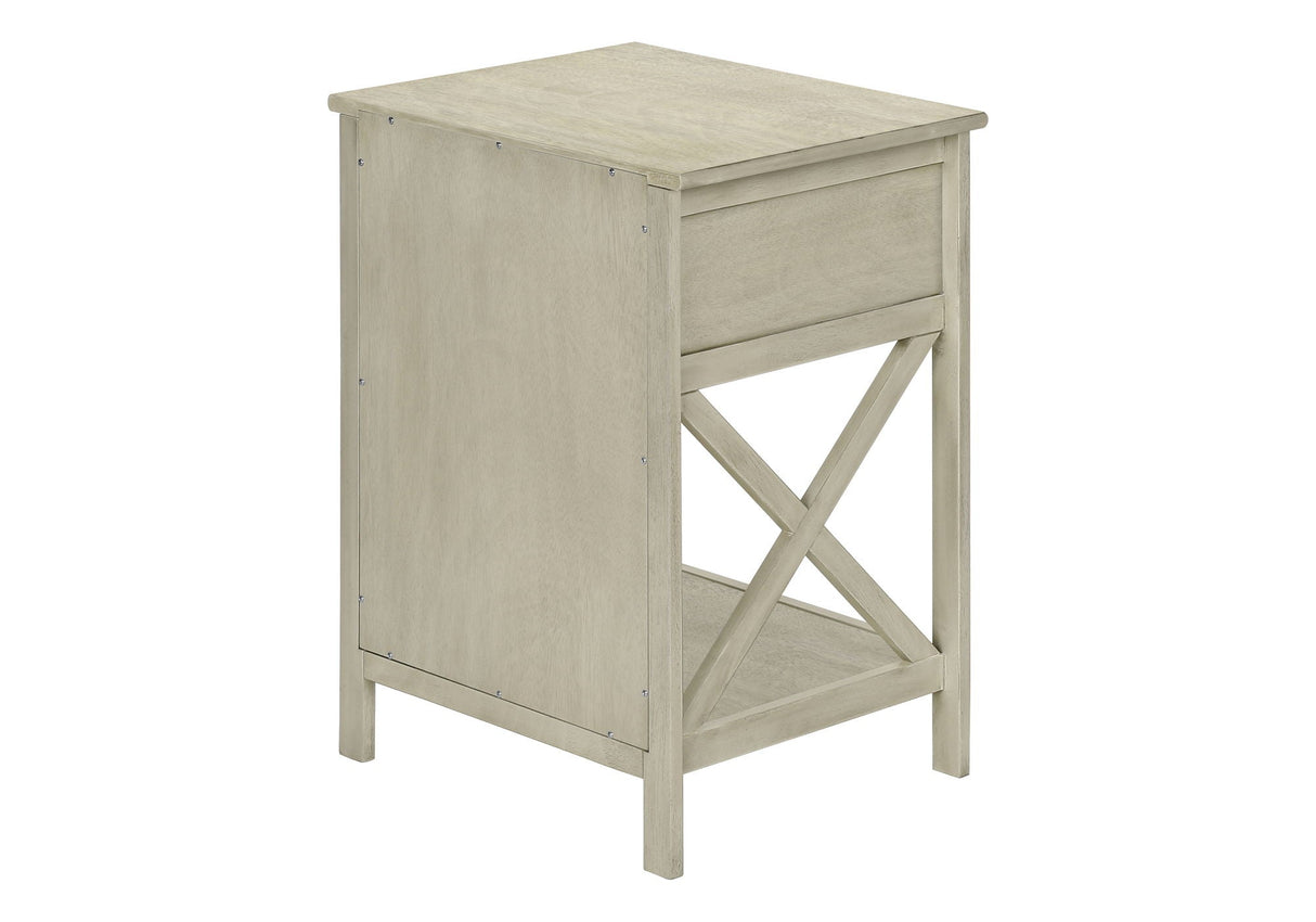 Accent End Table, 2 Tier, Storage Drawer, Transitional Style by Couch.com