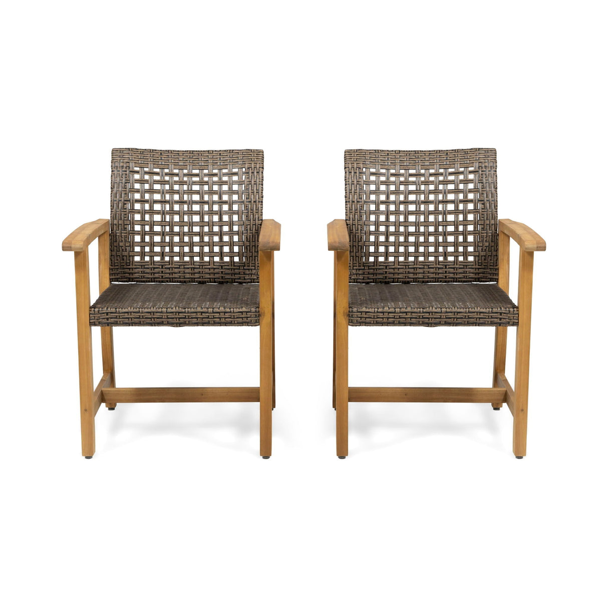 Hampton Outdoor Dining Chair Set of 2 - Brown