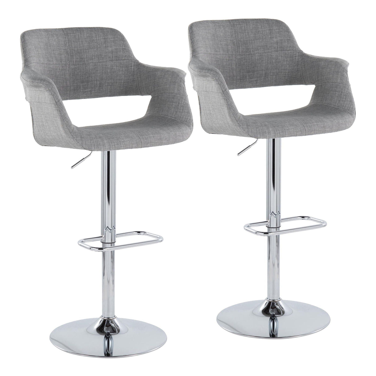 Vintage Flair - Mid Century Modern Adjustable Barstool (Set of 2) by Couch.com