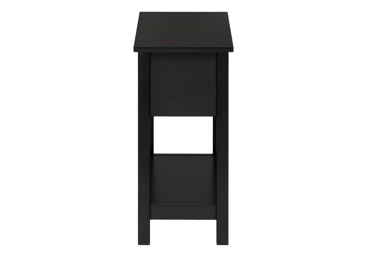 Accent End Table, 2 Tier, Narrow, Lamp, Storage Drawer, Charming Design by Couch.com