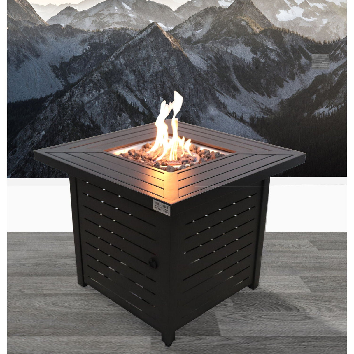 Propane / Gas Fire Pit Table - Black by Couch.com