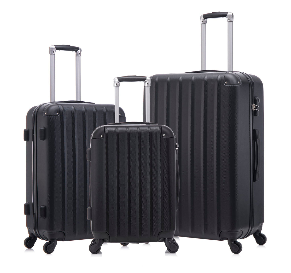 3 Piece Hard Luggage Set With Universal Wheels And Luggage Password Lock, 20 / 24 / 28" by Couch.com