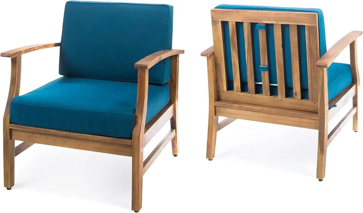 Perla Contemporary Club Chair with Water-Resistant Cushion