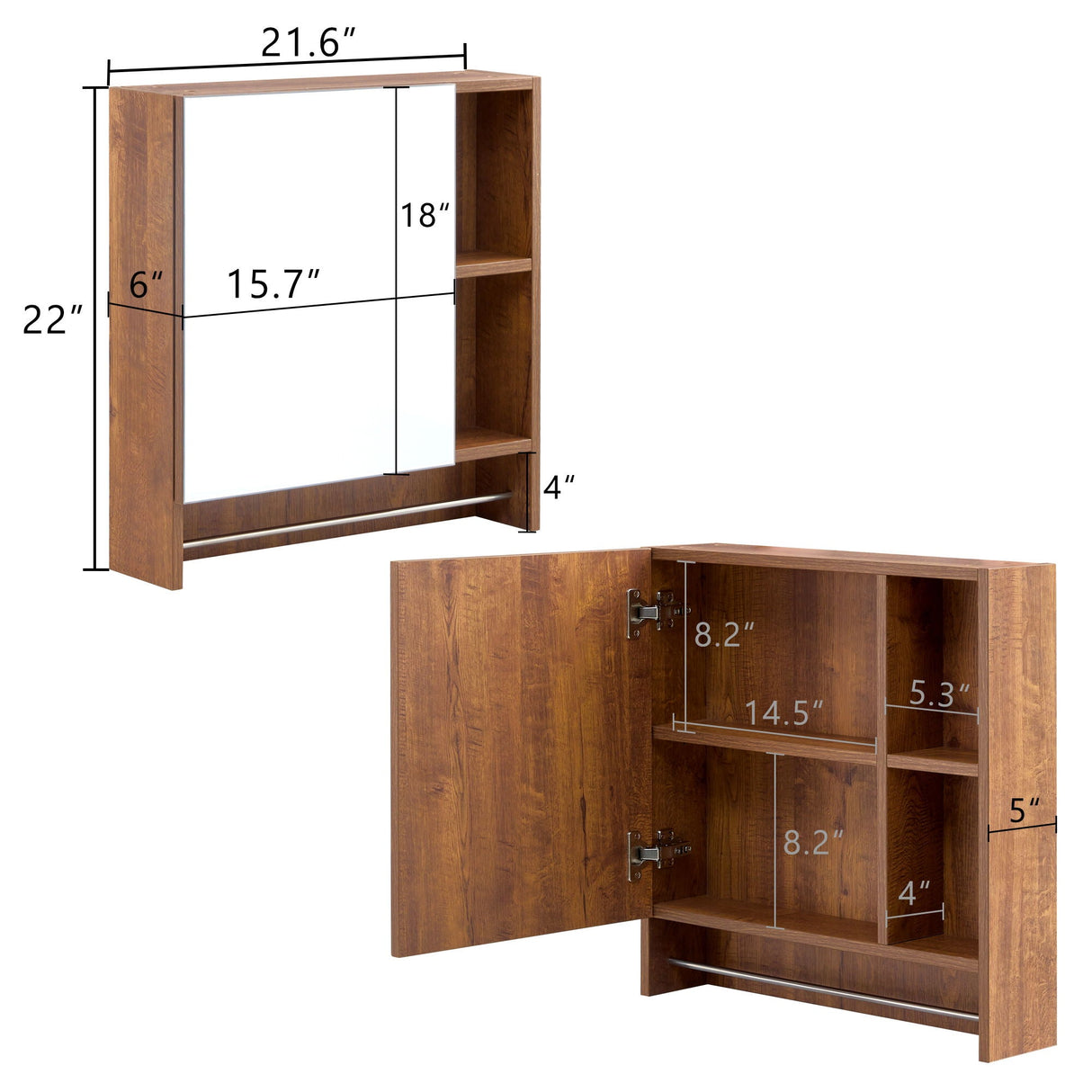 Wall Mounted Bathroom Storage Medicine Cabinet Cabinet With Mirror Door by Couch.com