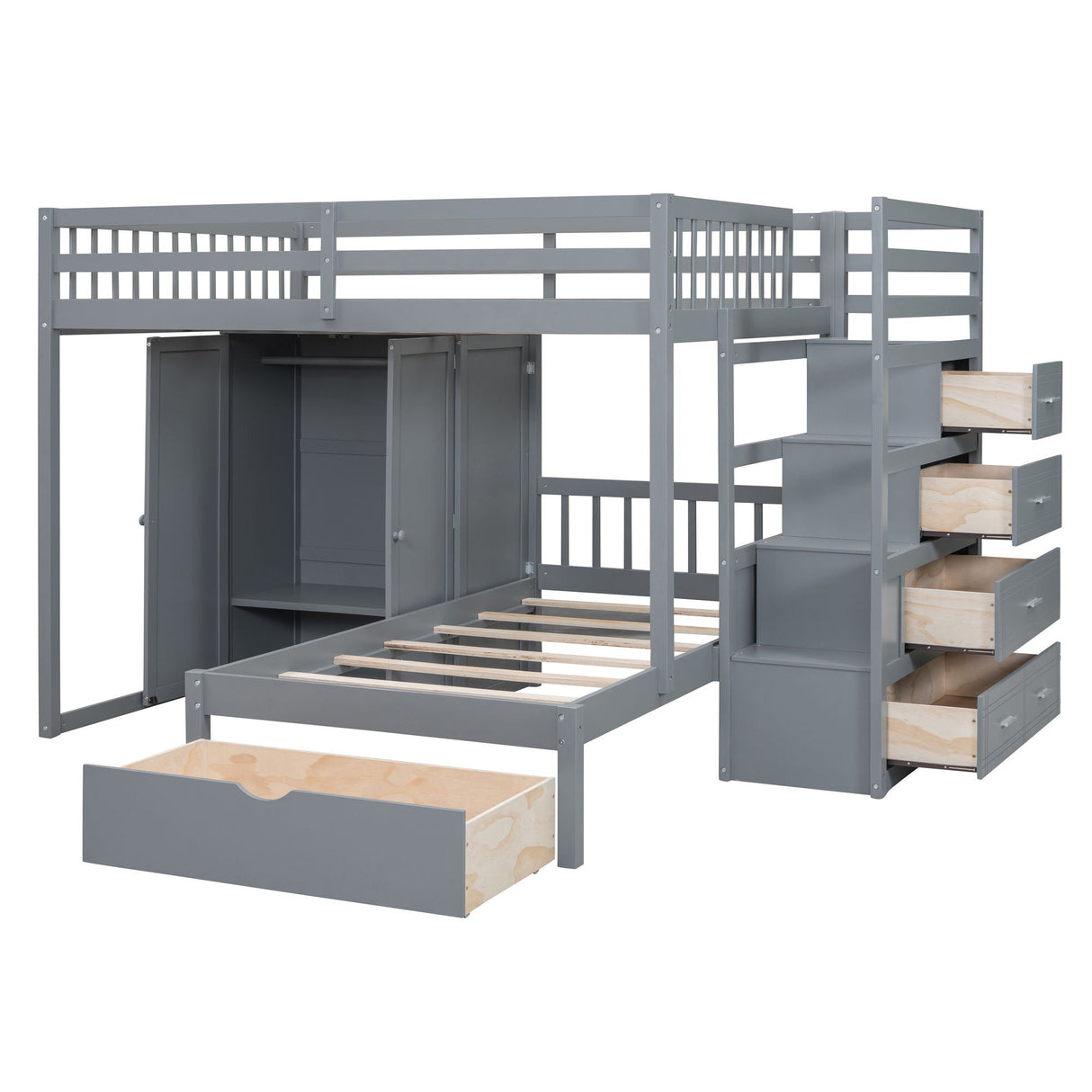 Bunk Bed With Wardrobe, Drawers by Couch.com