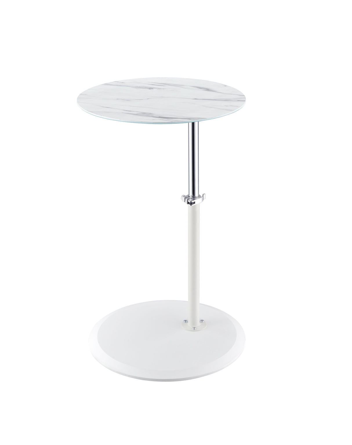 Orbit - 15.5" End Table With Height Adjustable Marble Textured Top by Couch.com