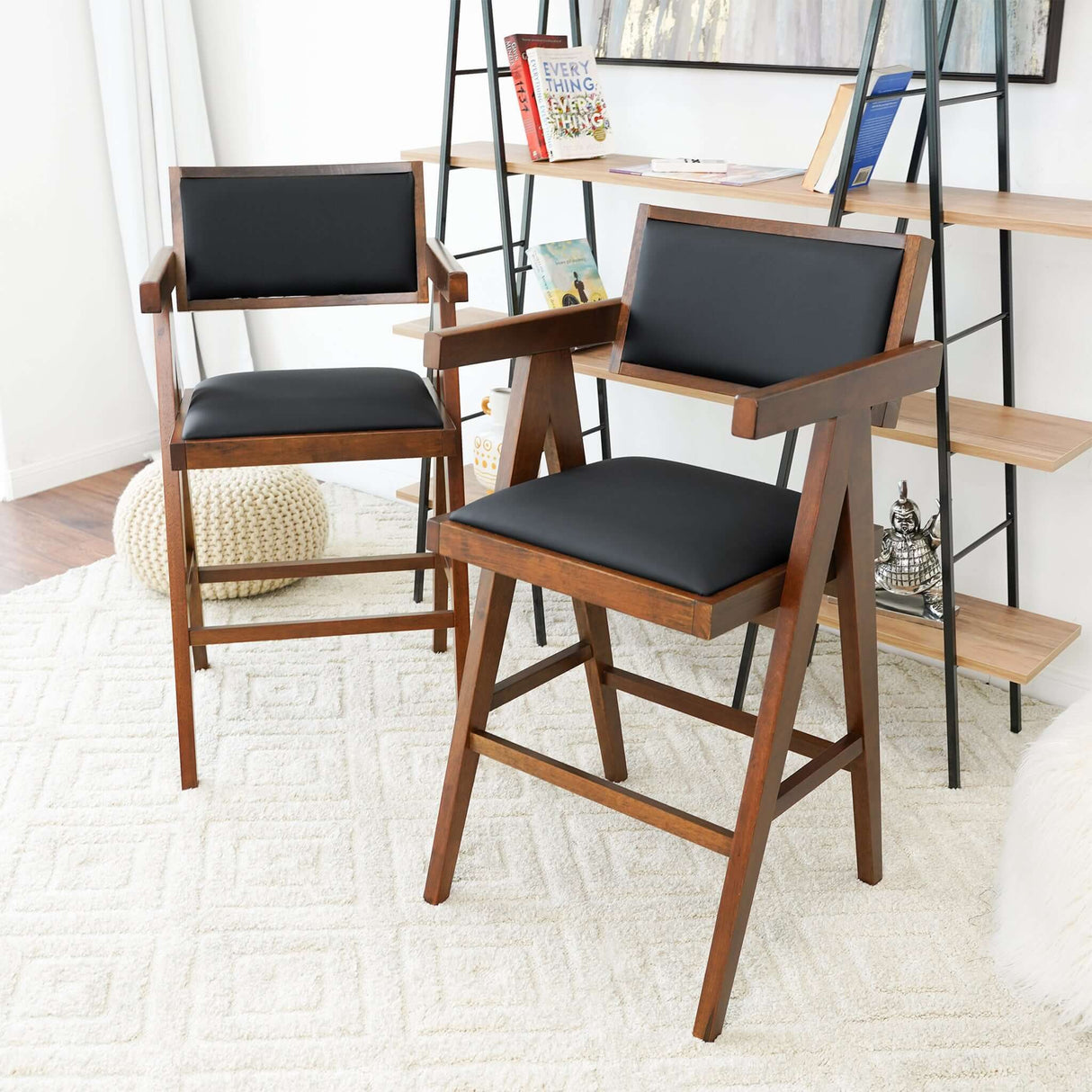 Athena - Counter Chair - Black / Brown by Couch.com