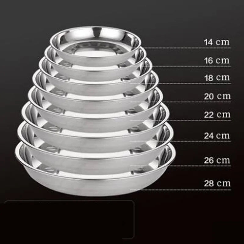 Stainless Steel Tableware Dinner Plate