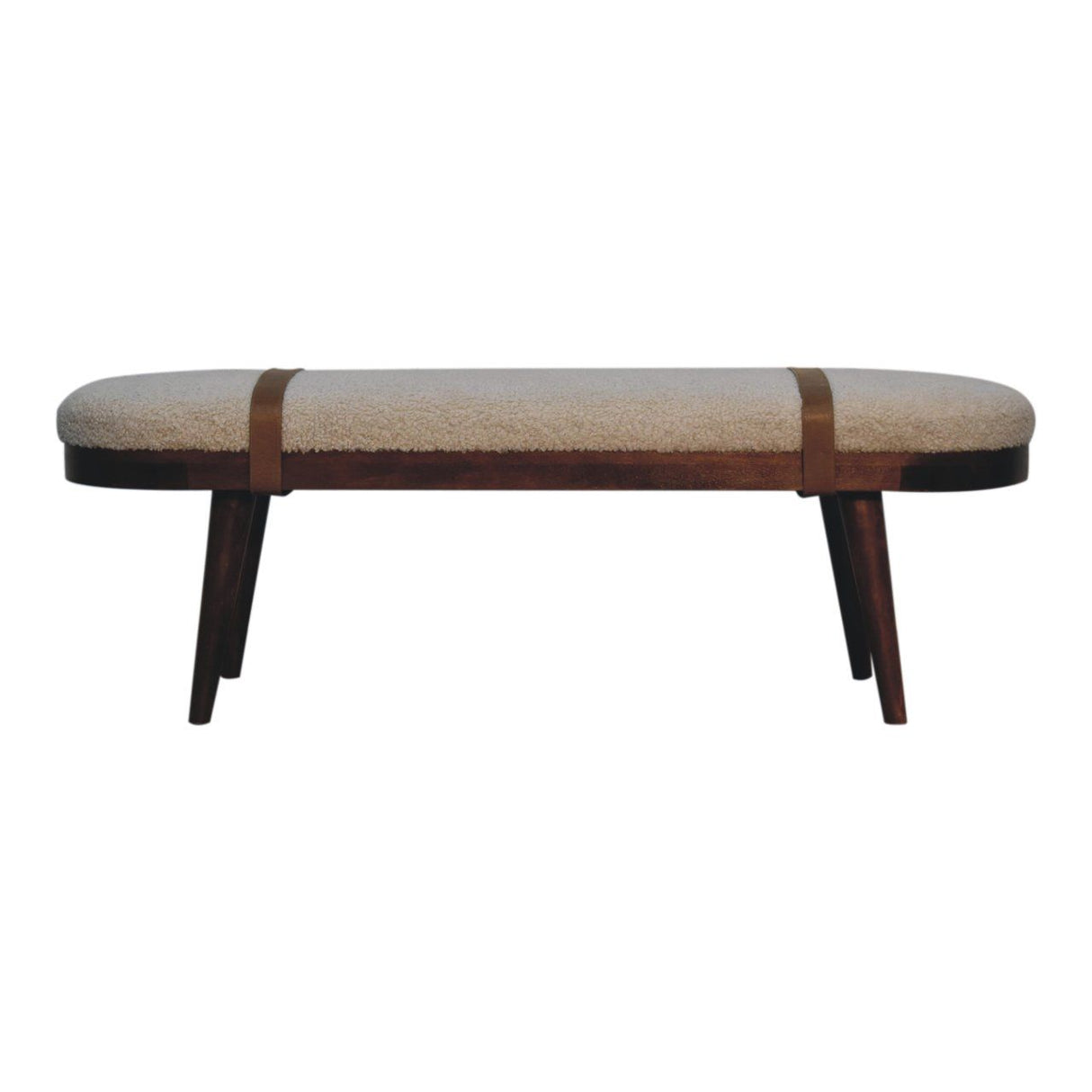Nordholm Boucle Bench - Walnut by Couch.com