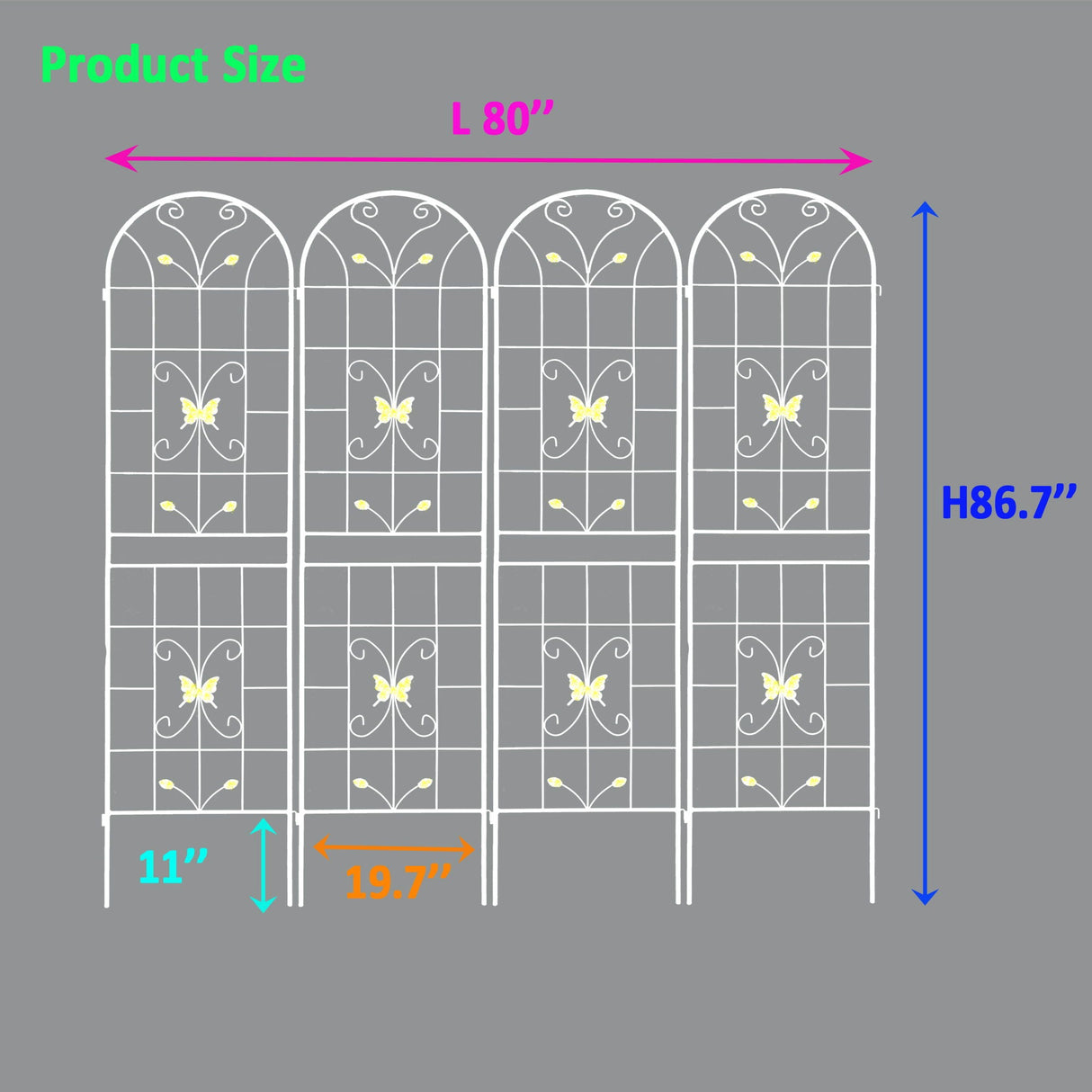 Garden Metal Trellis Rustproof Trellis For Climbing Plants Outdoor Flower Support by Couch.com