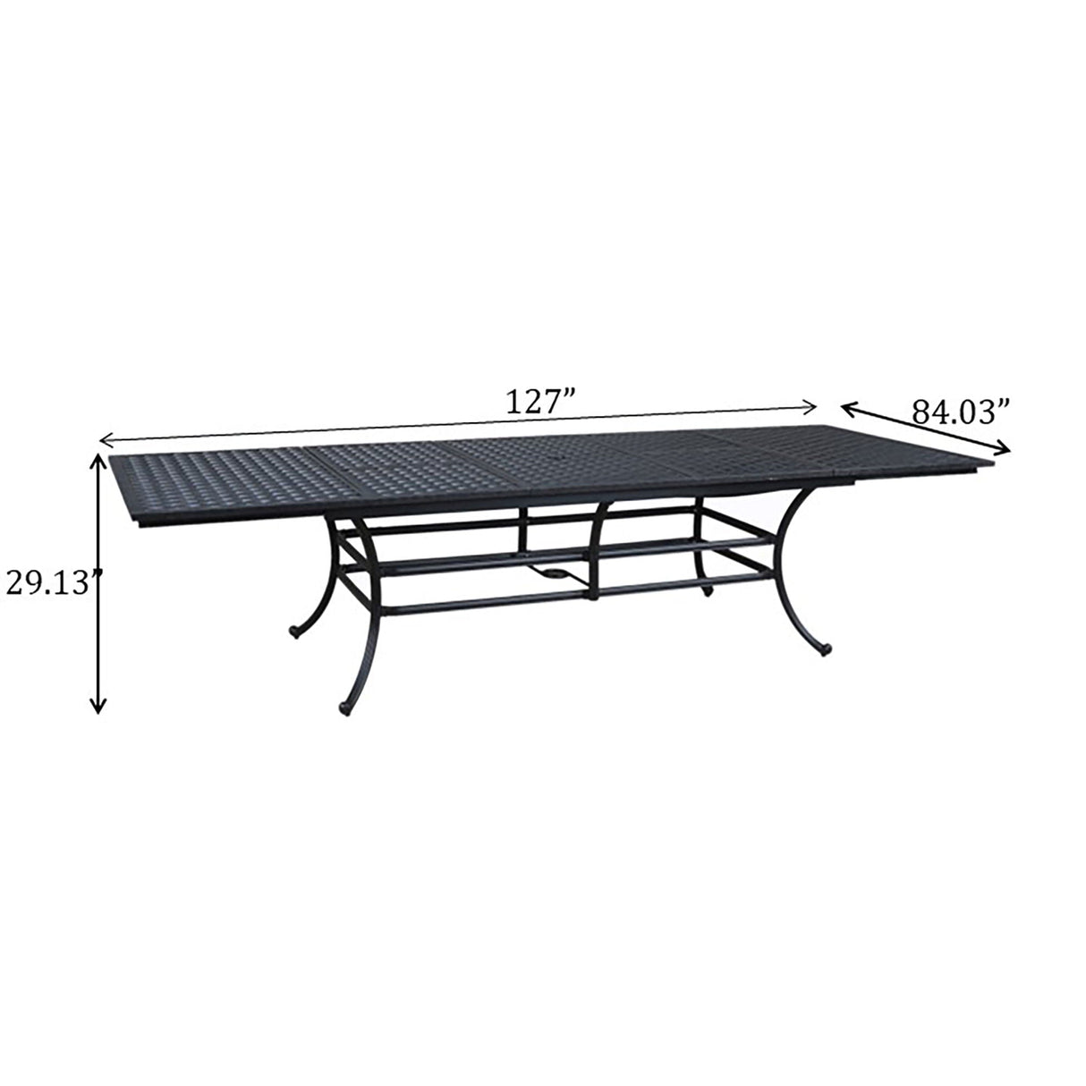 Rectangle Extension Table - Dark Lava Bronze by Couch.com