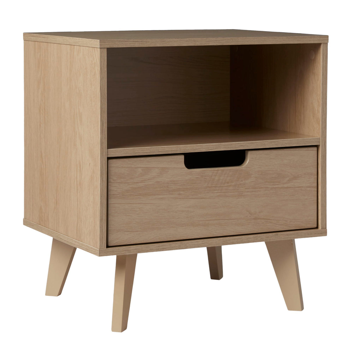 Modern 1 Drawer Nightstand With Open Cubby by Couch.com