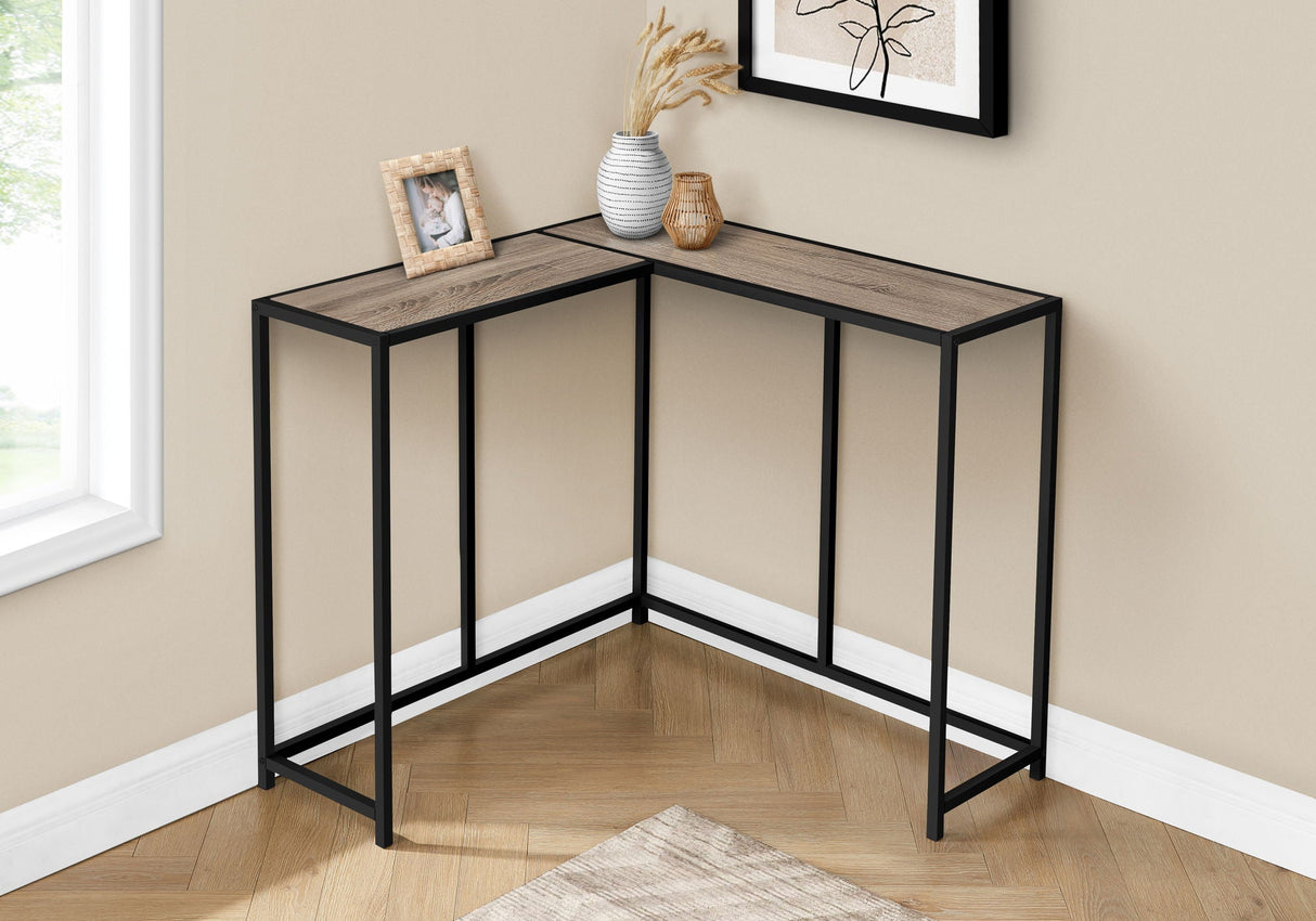 Corner Accent Console Table For Entryway, Unique L-Shaped Design by Couch.com