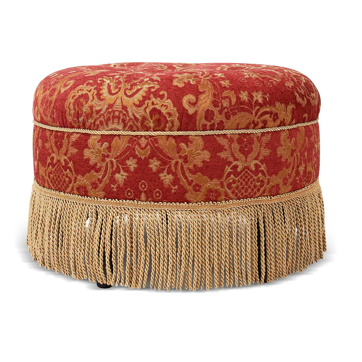 Yolanda - Round Upholstered Accent Ottoman by Couch.com