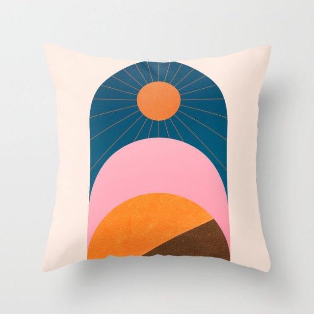 Abstract Line Drawing Cushion Case Modern Abstract Painting Pillow Case Beautiful Art Cushion Covers Art Sofa Pillows Case Livingroom Decorative Pillow 45x45CM