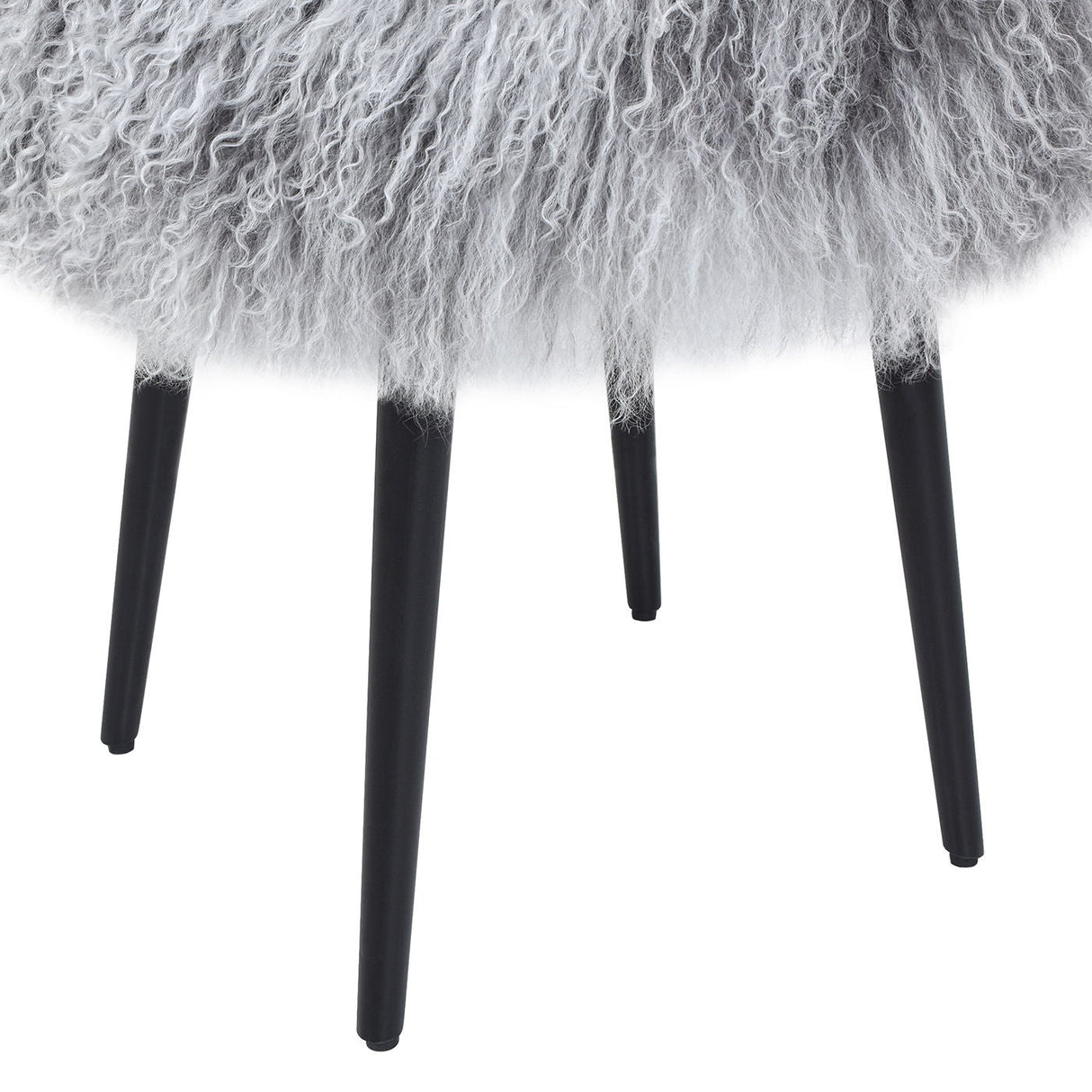 Alberta - Mongolian Sheepskin Round Ottoman by Couch.com