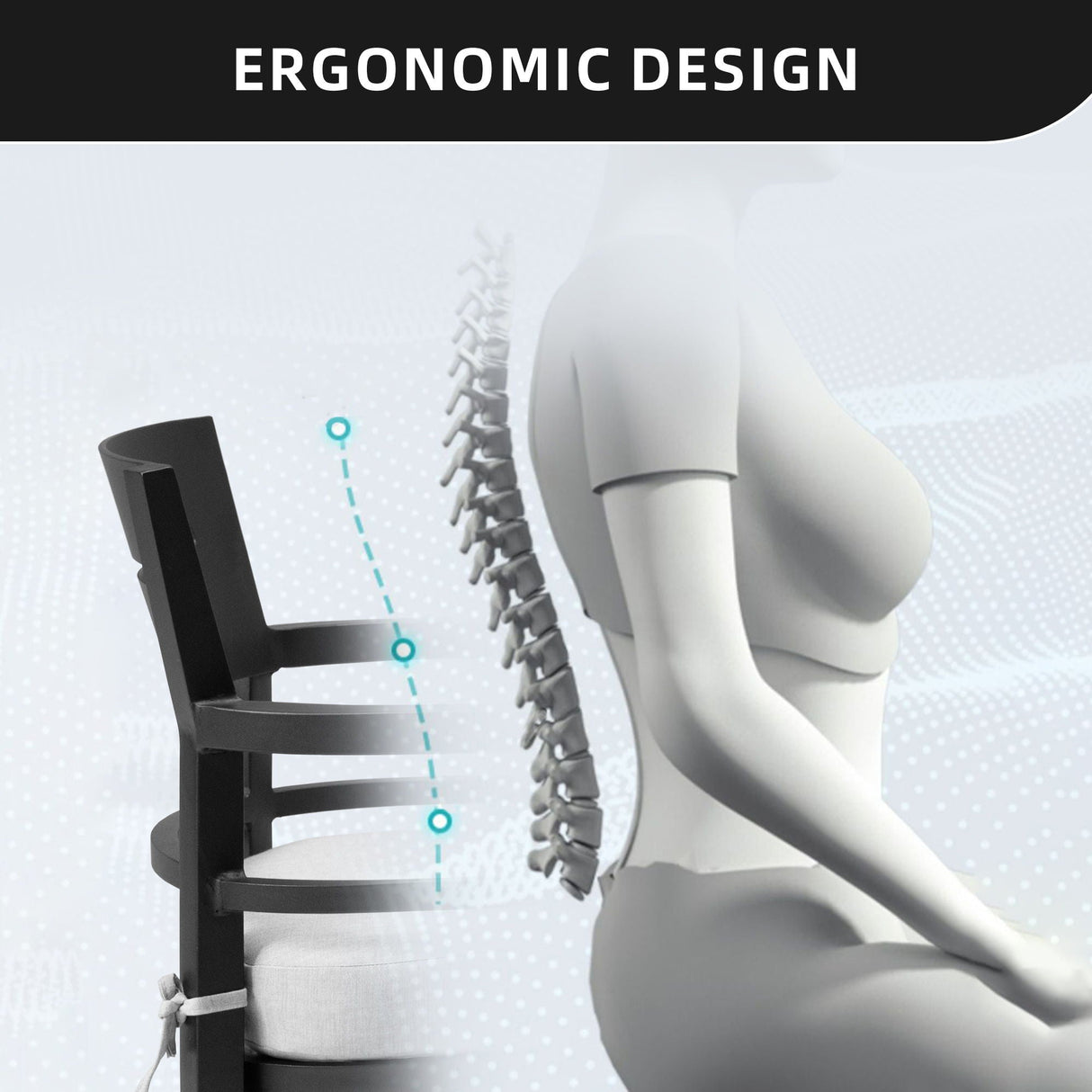 Outdoor Patio Aluminum Stationary Dining Chairs With Outdoor-Grade Sunbrella Fabric Cushions, Tapered Feet (Set of 4) by Couch.com