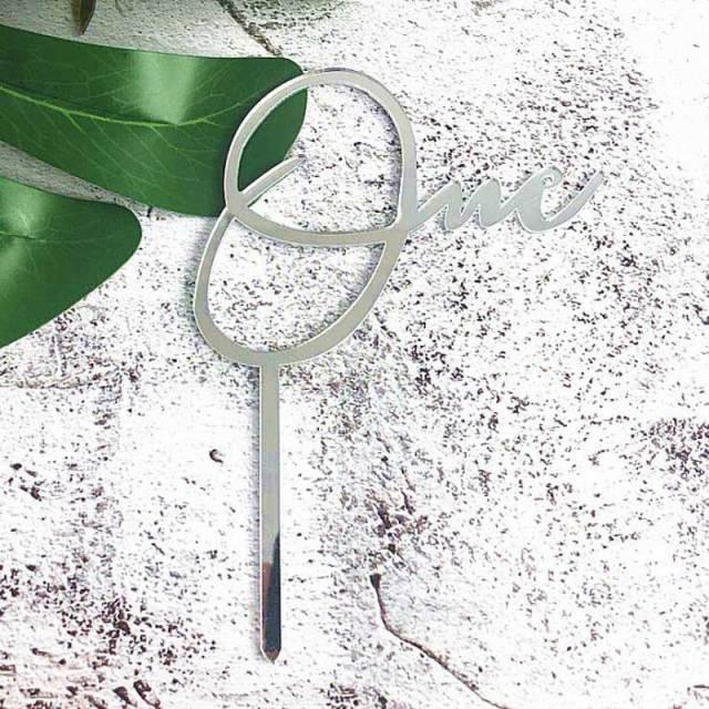 Acrylic One Cake Topper Top Cake One Cake Topper Birthday Cake Topper Double Sided For Anniversaries And Parties Birthday Party Cupcake Toppers Flags Wedding Baby Shower Supplies Lovely Baking Dessert Decorations