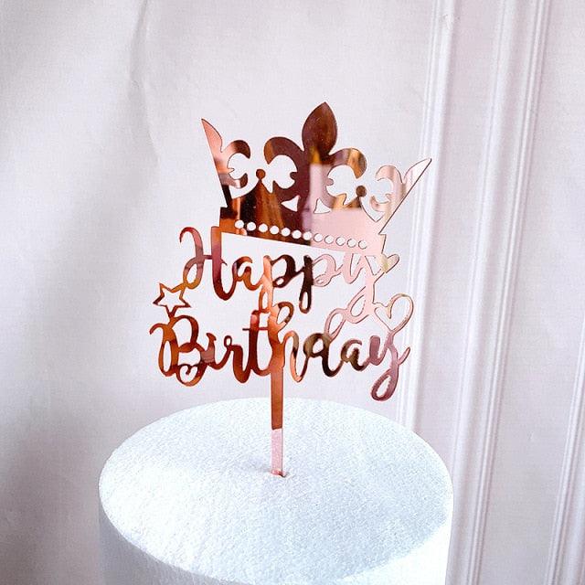 Acrylic One Cake Topper Top Cake One Cake Topper Birthday Cake Topper Double Sided For Anniversaries And Parties Birthday Party Cupcake Toppers Flags Wedding Baby Shower Supplies Lovely Baking Dessert Decorations
