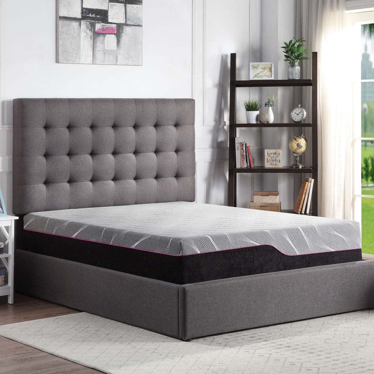 Renew - 11" Cooling Fast Responding Latex Foam Mattress - Gray by Couch.com