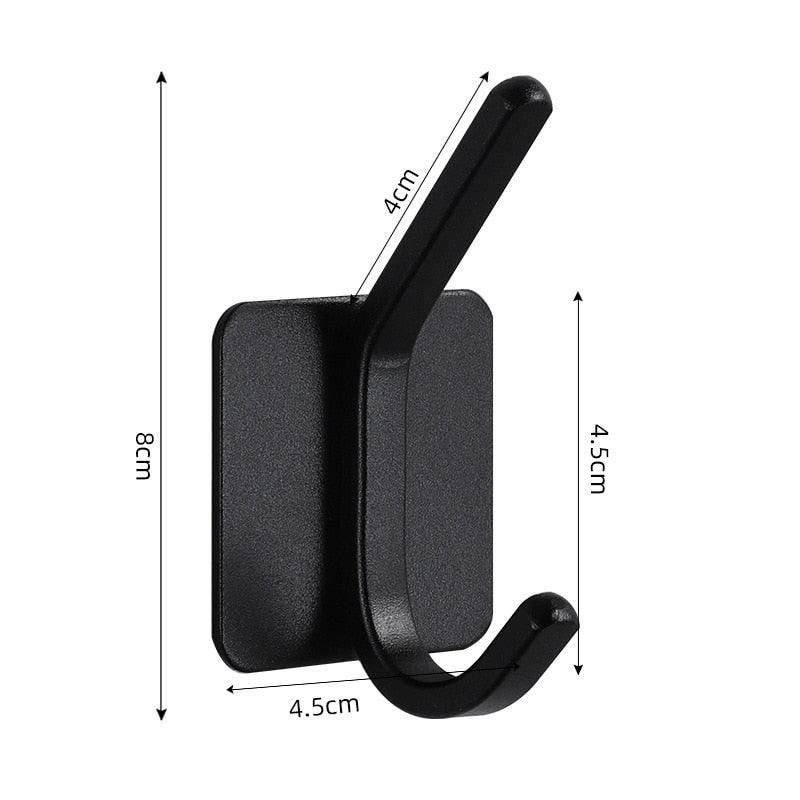 Adhesive Wall Hooks Mounted Door Key Cloth Coat Bathroom Robe Hanger Kitchen Hardware Rack Shelf Bag Hook Organizer For Hanging Bathroom Toilet Sticky Hook