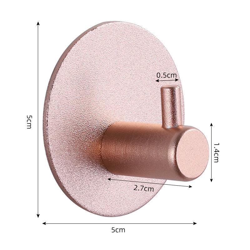 Adhesive Wall Hooks Mounted Door Key Cloth Coat Bathroom Robe Hanger Kitchen Hardware Rack Shelf Bag Hook Organizer For Hanging Bathroom Toilet Sticky Hook