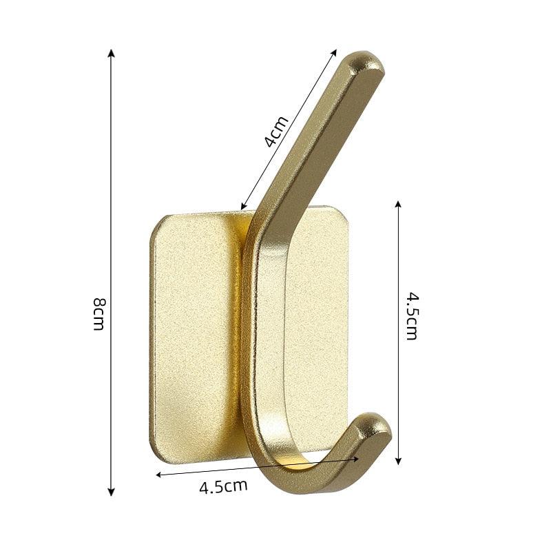 Adhesive Wall Hooks Mounted Door Key Cloth Coat Bathroom Robe Hanger Kitchen Hardware Rack Shelf Bag Hook Organizer For Hanging Bathroom Toilet Sticky Hook
