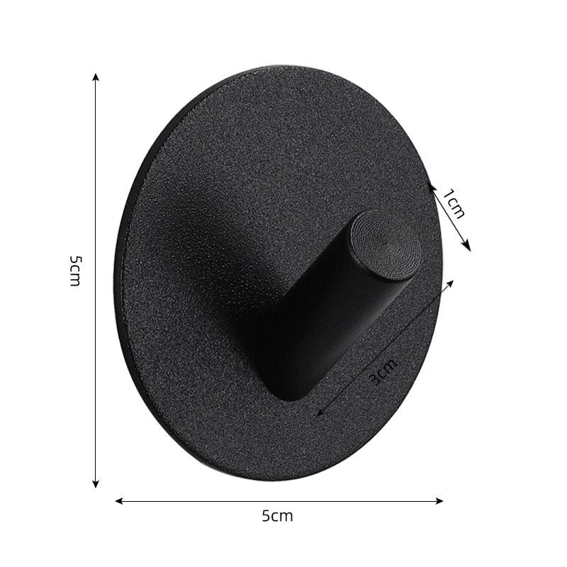 Adhesive Wall Hooks Mounted Door Key Cloth Coat Bathroom Robe Hanger Kitchen Hardware Rack Shelf Bag Hook Organizer For Hanging Bathroom Toilet Sticky Hook
