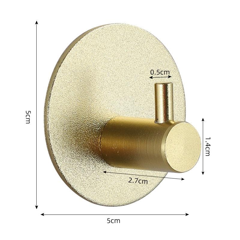 Adhesive Wall Hooks Mounted Door Key Cloth Coat Bathroom Robe Hanger Kitchen Hardware Rack Shelf Bag Hook Organizer For Hanging Bathroom Toilet Sticky Hook