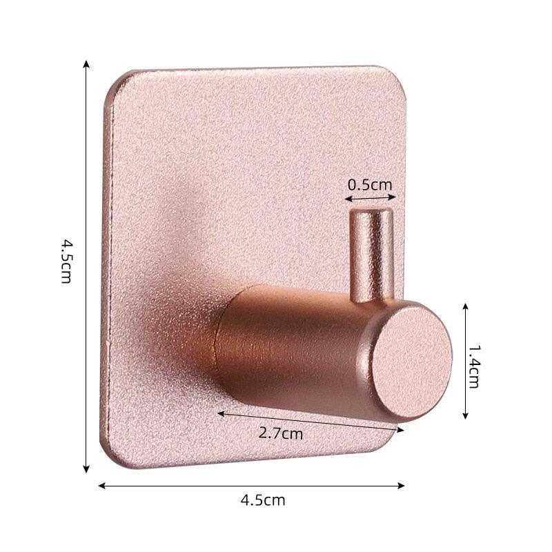 Adhesive Wall Hooks Mounted Door Key Cloth Coat Bathroom Robe Hanger Kitchen Hardware Rack Shelf Bag Hook Organizer For Hanging Bathroom Toilet Sticky Hook