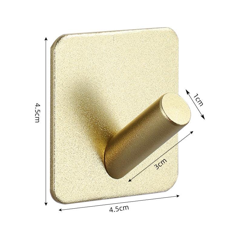 Adhesive Wall Hooks Mounted Door Key Cloth Coat Bathroom Robe Hanger Kitchen Hardware Rack Shelf Bag Hook Organizer For Hanging Bathroom Toilet Sticky Hook