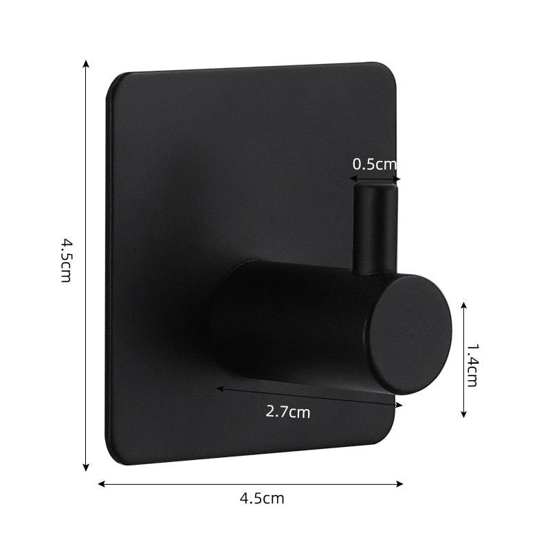 Adhesive Wall Hooks Mounted Door Key Cloth Coat Bathroom Robe Hanger Kitchen Hardware Rack Shelf Bag Hook Organizer For Hanging Bathroom Toilet Sticky Hook