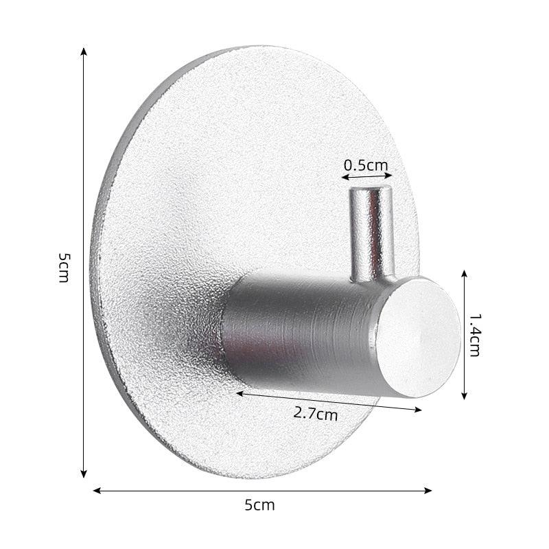 Adhesive Wall Hooks Mounted Door Key Cloth Coat Bathroom Robe Hanger Kitchen Hardware Rack Shelf Bag Hook Organizer For Hanging Bathroom Toilet Sticky Hook