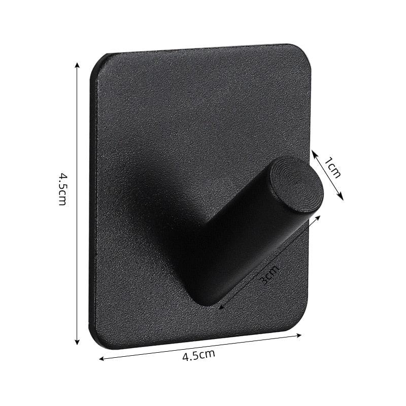 Adhesive Wall Hooks Mounted Door Key Cloth Coat Bathroom Robe Hanger Kitchen Hardware Rack Shelf Bag Hook Organizer For Hanging Bathroom Toilet Sticky Hook