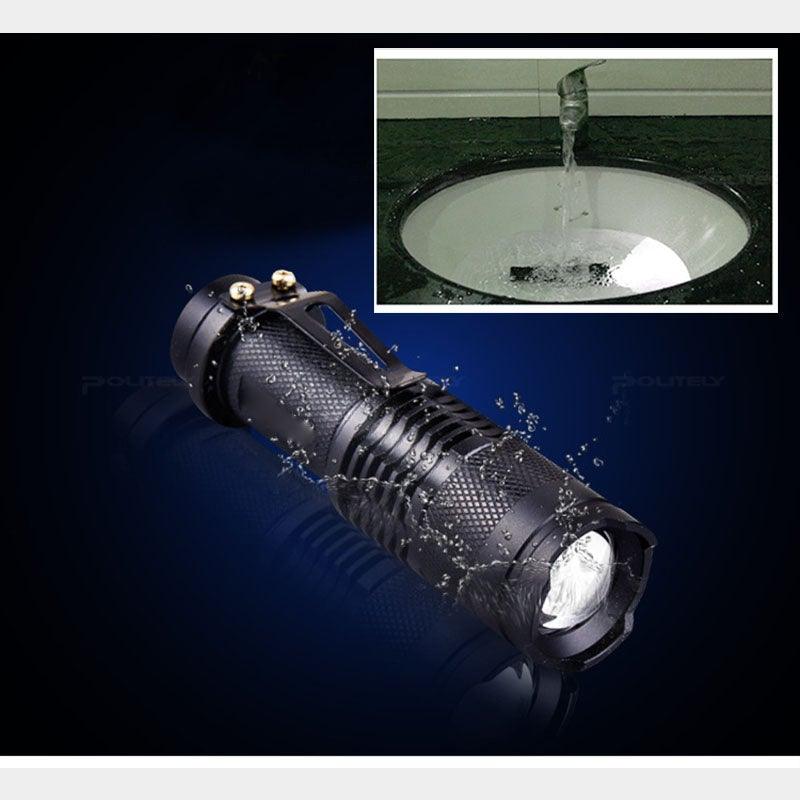 Adjustable Rechargeable Water Resistant Super Bright Mini Handheld Flashlights LED Zoomable Flashlight For Camping Fishing Bicycle Light Kids Indoor Outdoor Hiking