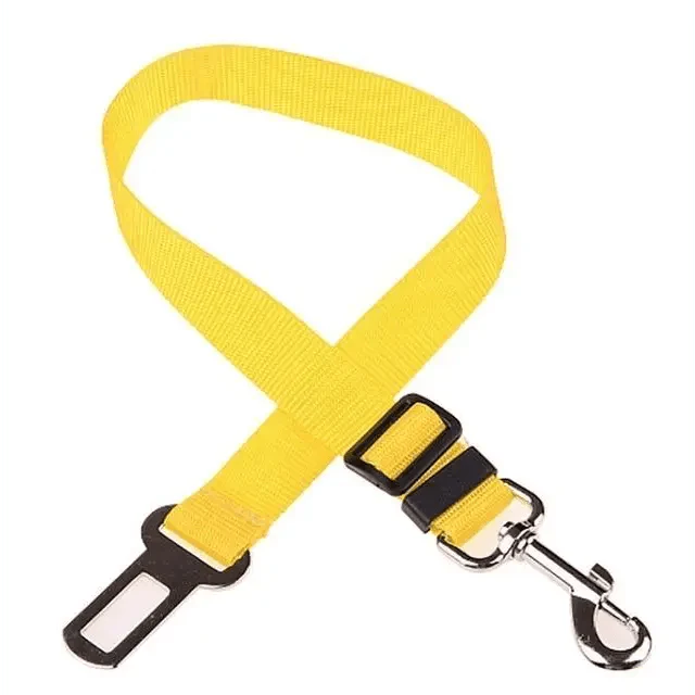 Adjustable Safety Seat Belt Nylon Pets Puppy Seat Lead Leash Dog Harness Vehicle Seatbelt Pet Dog Supplies Travel Clip Adjustable Bowtie Pet Cat Dog Car Seat Belt Pet Seat Harness Dog Lead Clip Dog Collars Accessories
