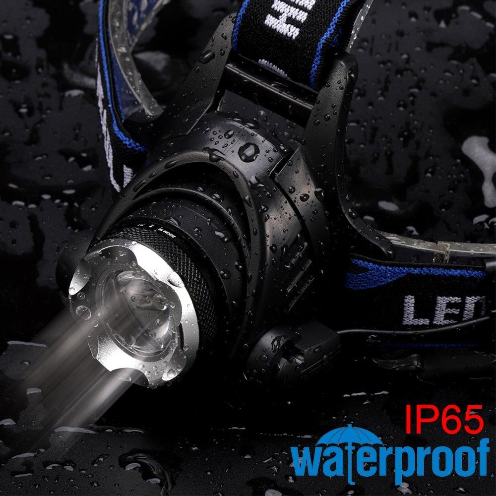 Adjustable USB Rechargeable IR Sensor Super Bright Headlight Battery For Long Working Time LED Headlamp Fishing Waterproof Head Light Lamp Perfect For Running Camping