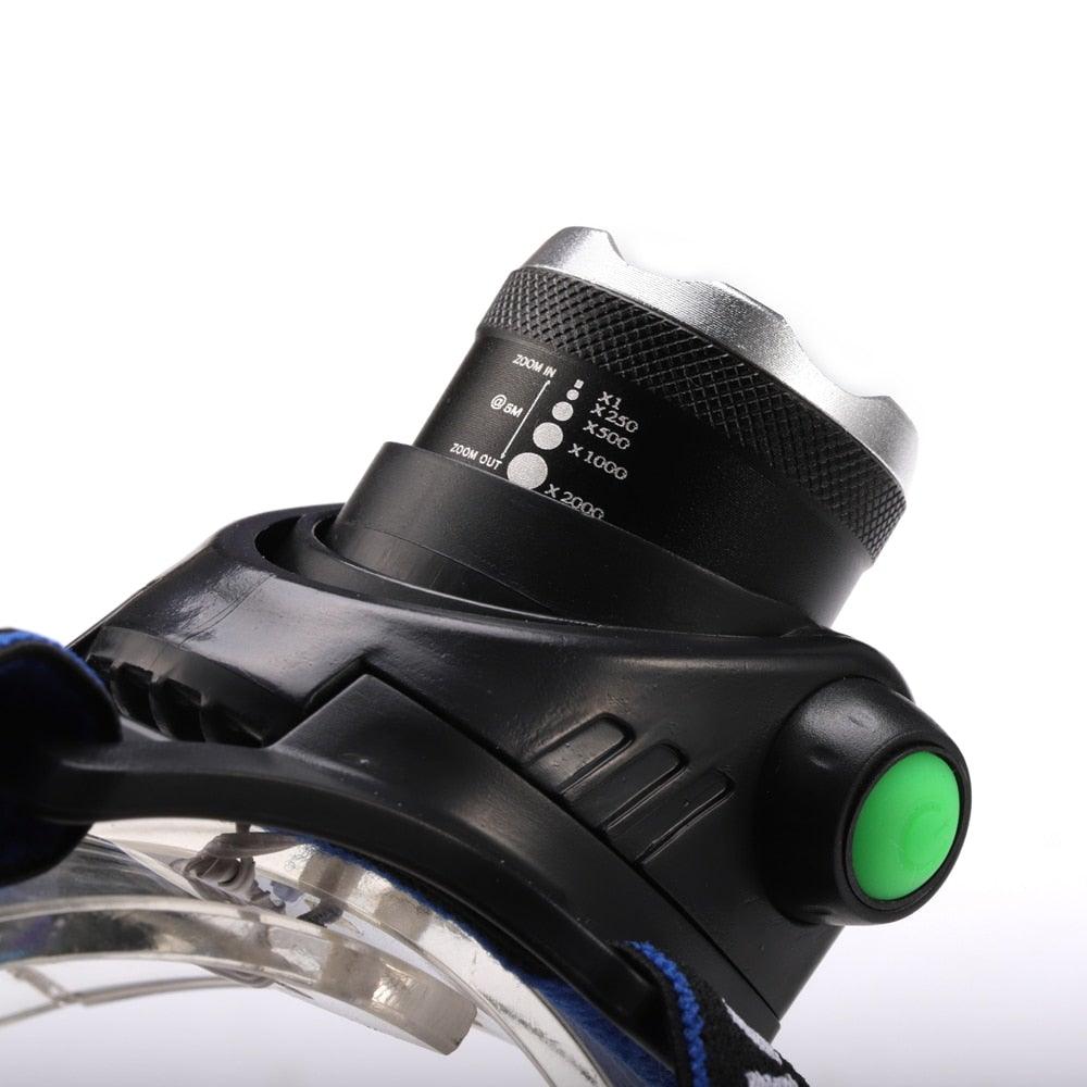 Adjustable USB Rechargeable IR Sensor Super Bright Headlight Battery For Long Working Time LED Headlamp Fishing Waterproof Head Light Lamp Perfect For Running Camping