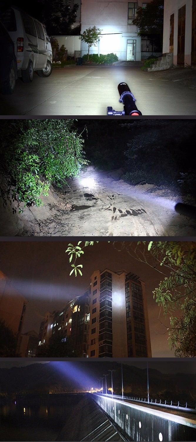 Adjustable Waterproof Super Bright Tactical Flashlights Handheld High Lumen Portable Torchlight Baton Baseball Bat LED Flashlight Aluminium Alloy Torch For Emergency And Self Defense