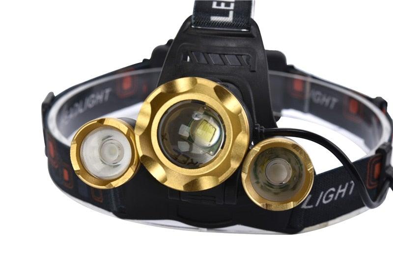 Adjustable Zoomable Headlamp Ultra Bright Rechargeable LED Bright High Lumen Head Lights Head Lamp Waterproof Flashlight For Outdoor Cmaping Fishing Hiking Biking Fishing Headlamp Running Headlamp