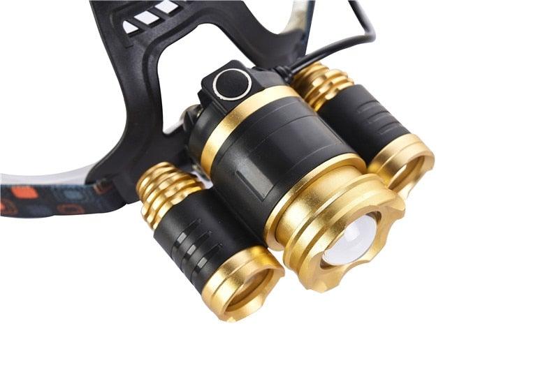 Adjustable Zoomable Headlamp Ultra Bright Rechargeable LED Bright High Lumen Head Lights Head Lamp Waterproof Flashlight For Outdoor Cmaping Fishing Hiking Biking Fishing Headlamp Running Headlamp