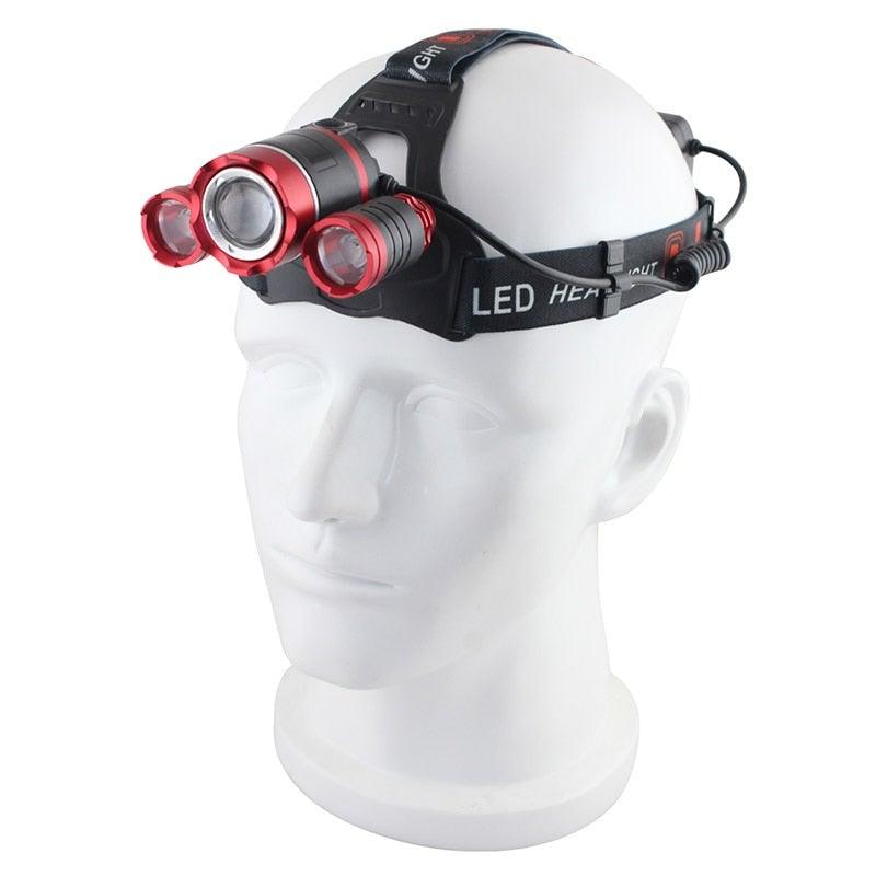 Adjustable Zoomable Headlamp Ultra Bright Rechargeable LED Bright High Lumen Head Lights Head Lamp Waterproof Flashlight For Outdoor Cmaping Fishing Hiking Biking Fishing Headlamp Running Headlamp