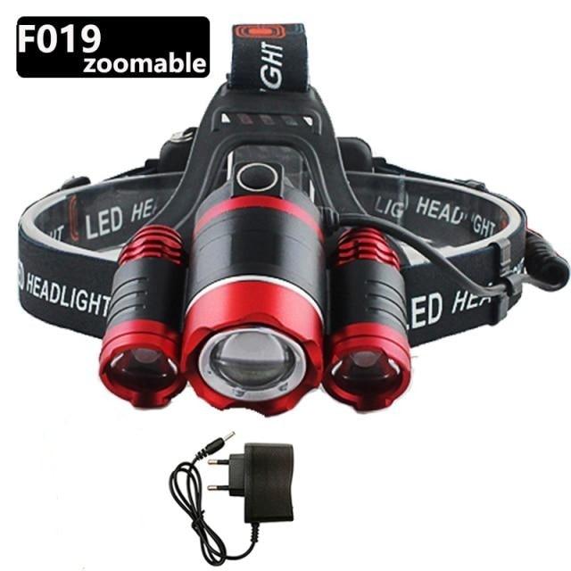 Adjustable Zoomable Headlamp Ultra Bright Rechargeable LED Bright High Lumen Head Lights Head Lamp Waterproof Flashlight For Outdoor Cmaping Fishing Hiking Biking Fishing Headlamp Running Headlamp