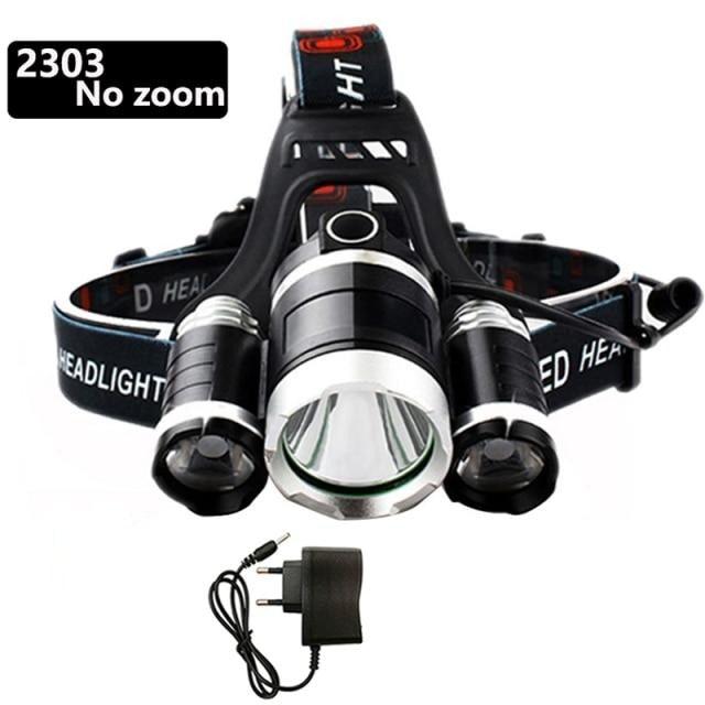 Adjustable Zoomable Headlamp Ultra Bright Rechargeable LED Bright High Lumen Head Lights Head Lamp Waterproof Flashlight For Outdoor Cmaping Fishing Hiking Biking Fishing Headlamp Running Headlamp
