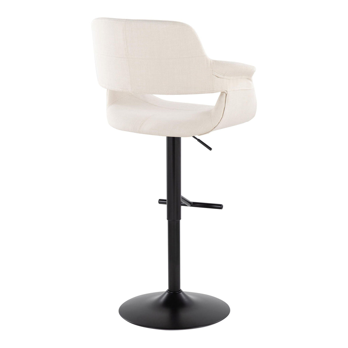 Vintage Flair - Mid Century Modern Adjustable Barstool With Straight T Footrest (Set of 2) by Couch.com