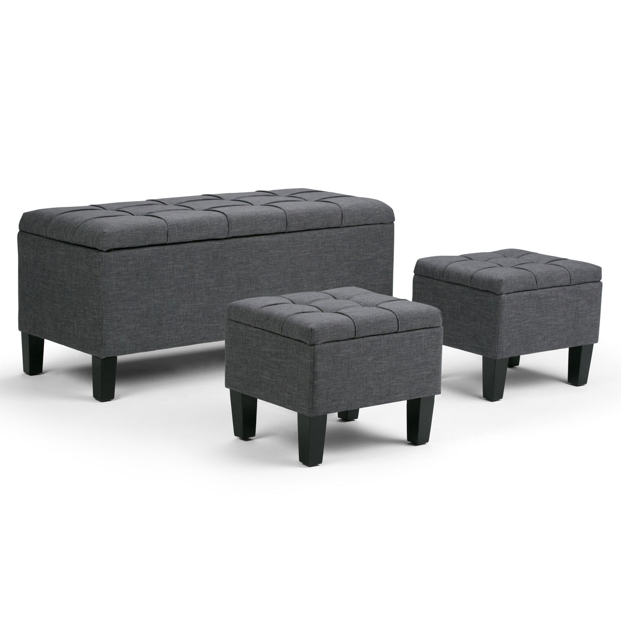 Dover - 3 Piece Storage Ottoman Contemporary Design by Couch.com