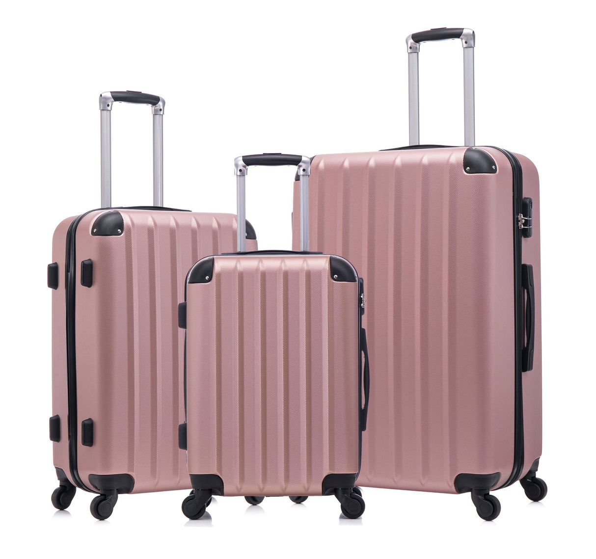 3 Piece Hard Luggage Set With Universal Wheels And Luggage Password Lock, 20 / 24 / 28" by Couch.com